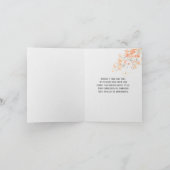 Peach Blossoms Beileid Danke Karte (Innenseite)