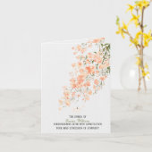 Peach Blossoms Beileid Danke Karte (Gelbe Blume)