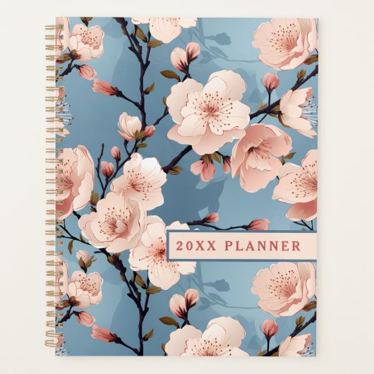 Peach Blossoms Blumenplaner Planer (Vorderseite)