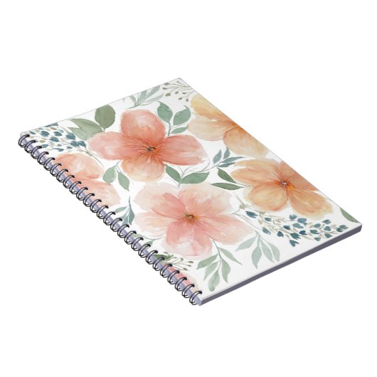 Peach Blossoms SpiralNotebook Notizblock (Rechte Seite)