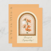 Peach Blossoms Sympathiekarte (Vorne/Hinten)