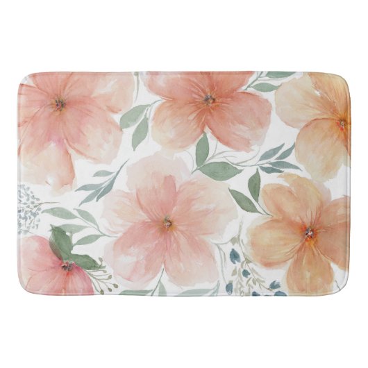 Peach Blossoms Throw Kissen Badematte (Vorderseite)