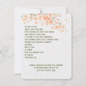 Peach Blossoms Vow Erneuerung Einladung (Rückseite)