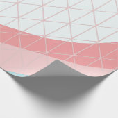 Peach & Blue Abstrakt Geschenkpapier (Ecke)