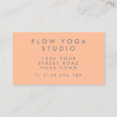 Peach Blue Beach Rocks Visitenkarte (Rückseite)