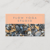 Peach Blue Beach Rocks Visitenkarte (Vorderseite)