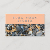 Peach Blue Beach Rocks Visitenkarte (Vorderseite)