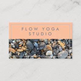Peach Blue Beach Rocks Visitenkarte