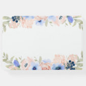 Peach Blue Blush Brautparty Gästebuch (Rückseite)