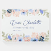 Peach Blue Blush Brautparty Gästebuch (Vorderseite)