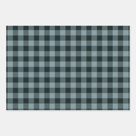 Peach Blue Brown Checkered Gingham Pattern Geschenkpapier Set (Vorderseite 2)