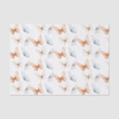 Peach Blue Butterflies Baby Shower Seidenpapier (Vorderseite)