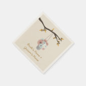 Peach + Blue Flowers Hochzeit im Herbst Napkins Serviette (Ecke)
