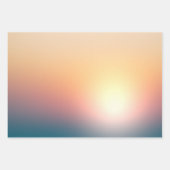 Peach Blue Lila Sunrise Birthday Geschenkpapier Set (Vorderseite)