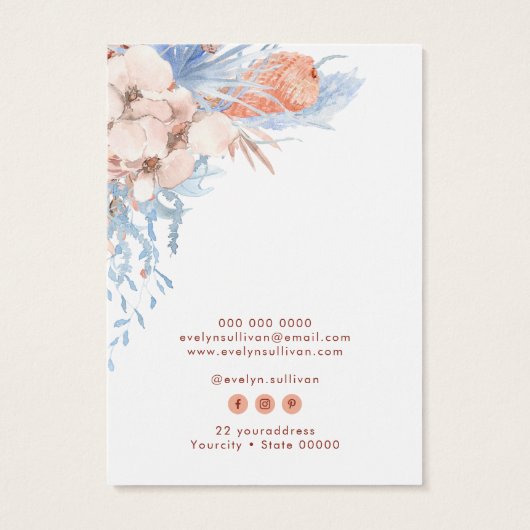 Peach blue tropring display card (Rückseite)