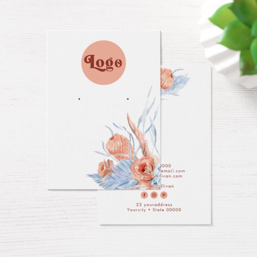 Peach blue tropring display card (Schreibtisch)