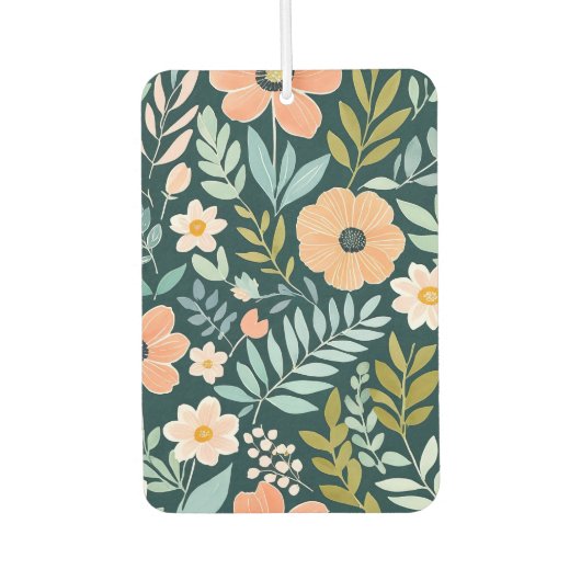 Peach, Blue und Green Boho Whimsical Autolufterfrischer (Vorderseite)