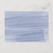 Peach & Blue Watercolor Empfang Hochzeit Begleitkarte (Rückseite)