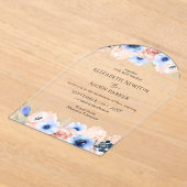 Peach Blue Wedding Collection Acryleinladungen (Ablage )