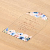 Peach Blue Wedding Collection Arch Acryleinladungen (Ablage )