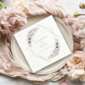 Peach Blue Wedding Collection Napkins Serviette