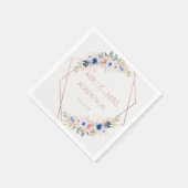 Peach Blue Wedding Collection Serviette (Ecke)