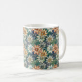 Peach Blue White Green Kaffeetasse (VorderseiteRechts)