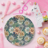 Peach Blue White Green Pappteller (Party)