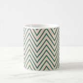 Peach Blue Zickzack Stripe Kaffeetasse (Mittel)