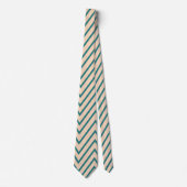 Peach Blue Zickzack Stripe Krawatte (Vorderseite)
