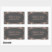 Peach Blüh Chalkboard Wedding Stickers (Blatt)