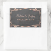 Peach Blüh Chalkboard Wedding Stickers (Tasche)