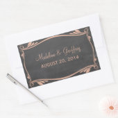 Peach Blüh Chalkboard Wedding Stickers (Umschlag)