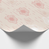 Peach-Blume Abstraktes Geschenkpapier (Ecke)