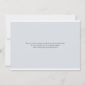 Peach Blume Dusty Blue Foto Save The Date (Rückseite)