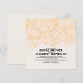 Peach Blume Einladungen für Brautdusche (Vorne/Hinten)