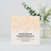 Peach Blume Einladungen für Brautdusche (Stehend Vorderseite)