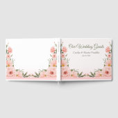 Peach Blume Elegant Gästebuch (Voll)