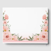 Peach Blume Elegant Gästebuch (Rückseite)