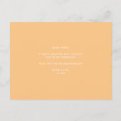 Peach-Blume | Floral wirst du meine Bridesmaid sei Einladungspostkarte (Rückseite)