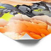 Peach-Blume Fotodruck (Ecke)