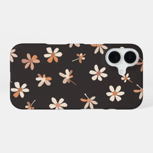 Peach-Blume iPhone 16 Hülle (Rückseite (Horizontal))