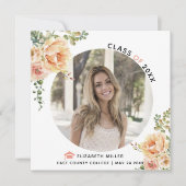 Peach-Blume-Klasse des Abschluss-Fotos 2025 Ankündigung (Vorderseite)