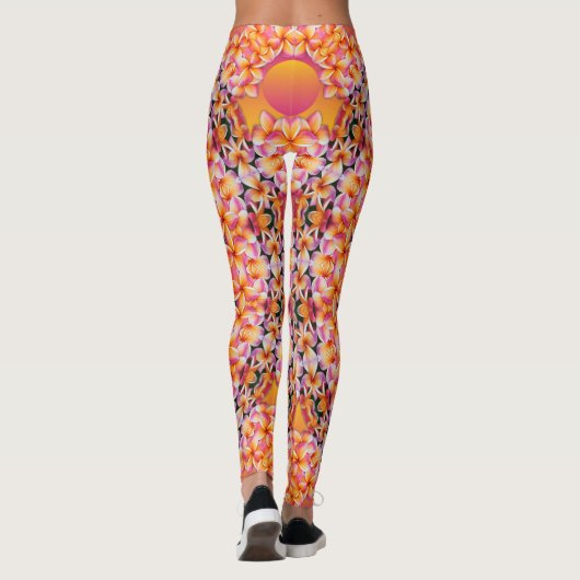 Peach-Blume Leggings (Rückseite)