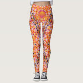 Peach-Blume Leggings (Vorderseite)