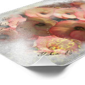 Peach Blume Mix Media Fotodruck (Ecke)
