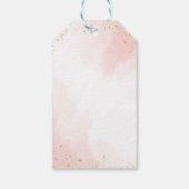 Peach Blume niedlich indisches Brautpaar Zoll Geschenkanhänger (Rückseite)