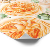 Peach Blume niedliches indisches Brautpaar Empfang Poster (Ecke)