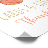 Peach Blumengrün Geburtstagskarten & Geschenke Unt Poster (Ecke)