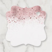 Peach Blush and Burgundy Wedding Vielen Dank Geschenkanhänger (Rückseite)